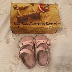 Sun-San shiny pink baby sandals size 3